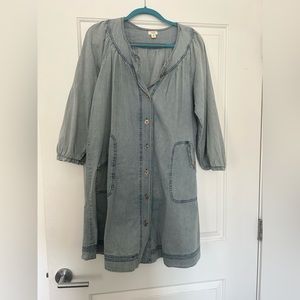 Anthropologie Tiny Jules Chambray Tunic Dress - Size M